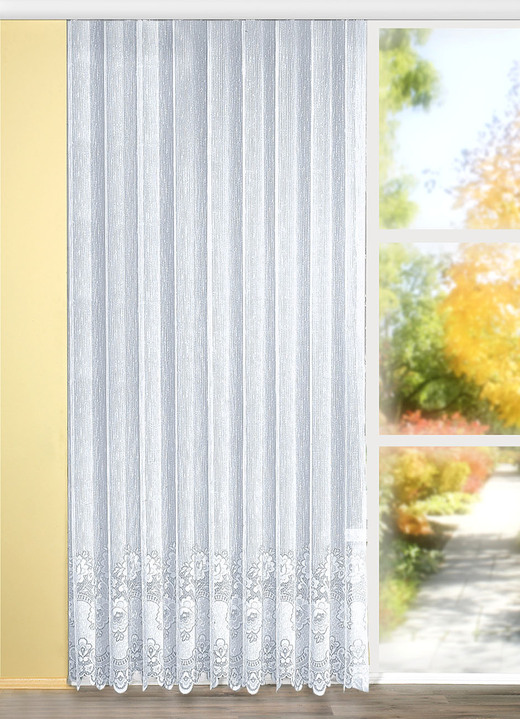 Wohnen - Langstore, auch für die Balkontür geeignet, in Größe 217 (H220xB300 cm) bis 301 (H245xB750 cm), in Farbe WEISS Ansicht 1