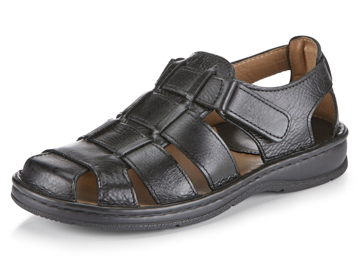 Schuhe - Gemini Sandale mit praktischem Klettverschluss, in Größe 039 bis 046, in Farbe SCHWARZ Ansicht 1
