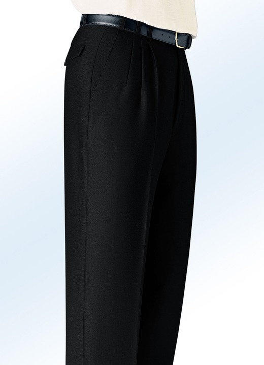 Hosen - „Klaus Modelle“-Hose mit Gesäßpattentaschen in 4 Farben Ansicht 2 Hosen - „Klaus Modelle“-Hose mit Gesäßpattentaschen in 4 Farben, in Größe 025 bis 060, in Farbe MARINE Ansicht 2