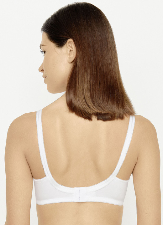 Soft-BH - Susa BH aus hautsympathischer Baumwolle, in Größe 075 bis 100, in Cup D, in Farbe WEISS Ansicht 2
