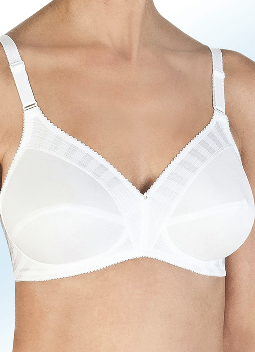 Soft-BH - Felina BH mit Strukturmuster, in Größe 075 bis 115, in Cup E, in Farbe WEISS Ansicht 10