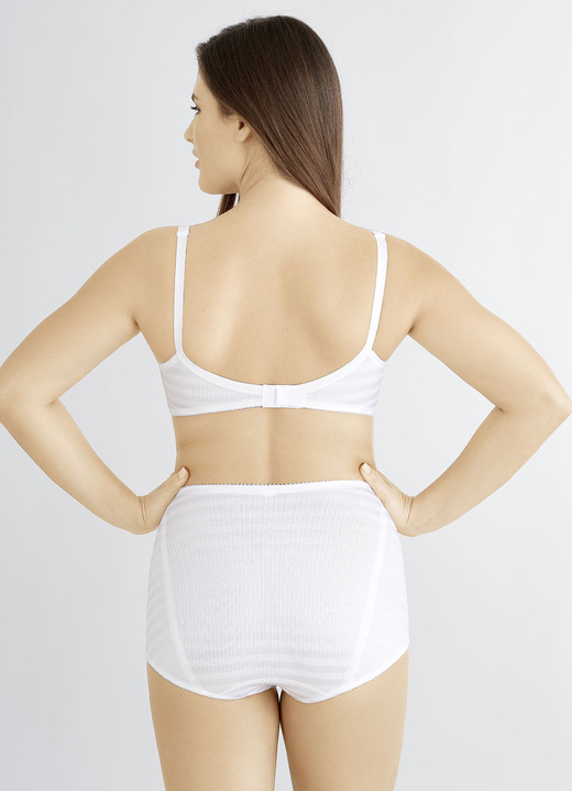 Soft-BH - Felina BH mit Strukturmuster, in Größe 075 bis 115, in Cup E, in Farbe WEISS Ansicht 6