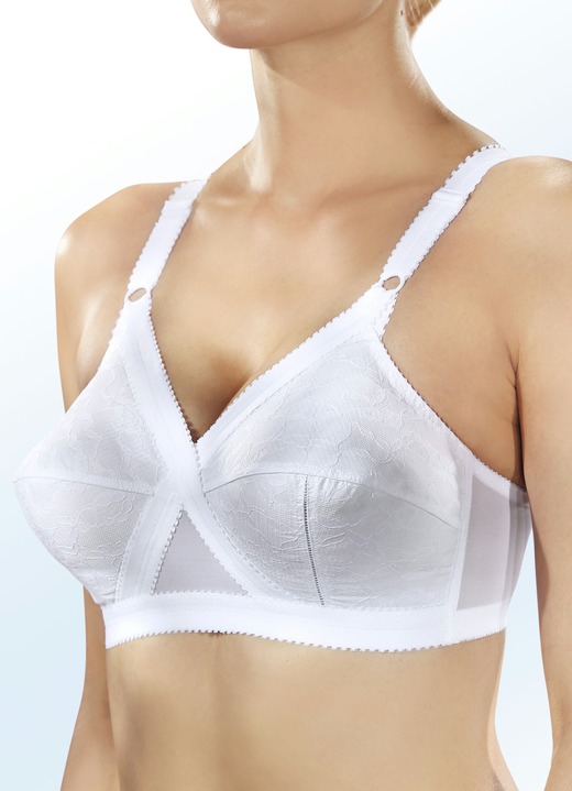 Soft-BH - Playtex BH in Zauberkreuz-Schnittform, in Größe 075 bis 100, in Cup B, in Farbe WEISS, in Ausführung Einzeln Ansicht 1