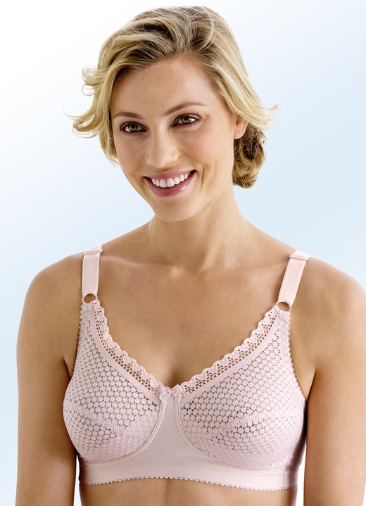 - Miss Mary BH mit hohem Baumwollanteil, in Größe 080 bis 115, in Cup I, in Farbe ROSÉ