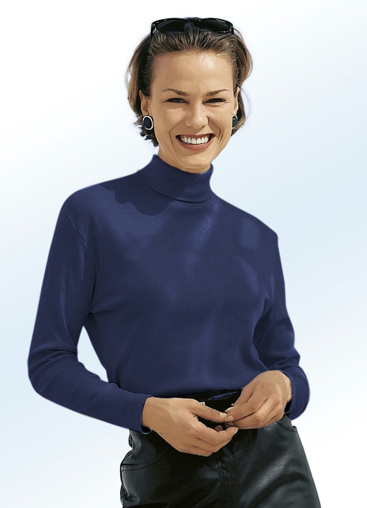 Langarm - Rolli in 16 Farben, in Größe 034 bis 052, in Farbe HELLBLAU Ansicht 11