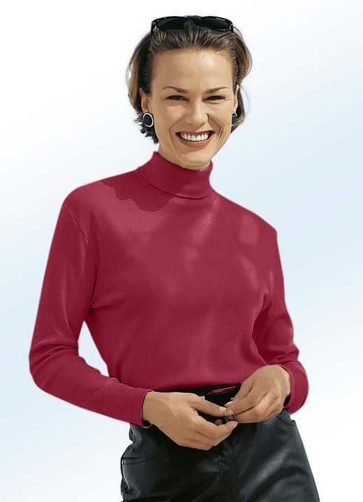 Langarm - Rolli in 16 Farben, in Größe 034 bis 052, in Farbe HELLBLAU Ansicht 15