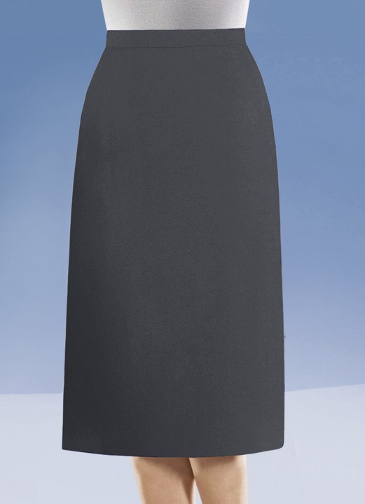 Gemustert - Rock mit Diorfalte in 6 Farben, in Größe 038 bis 056, in Farbe MARINE Ansicht 5