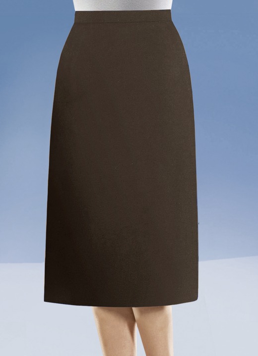 Gemustert - Rock mit Diorfalte in 6 Farben, in Größe 038 bis 056, in Farbe MARINE Ansicht 3