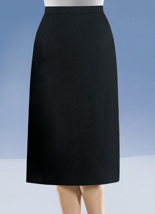 Gemustert - Rock mit Diorfalte in 6 Farben, in Größe 038 bis 056, in Farbe MARINE Ansicht 6