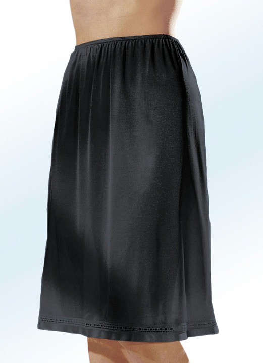 Wäsche - Zweierpack Unterröcke mit Hohlsaumrand, in Größe 036 bis 056, in Farbe 1X PUDER, 1X WEISS Ansicht 3