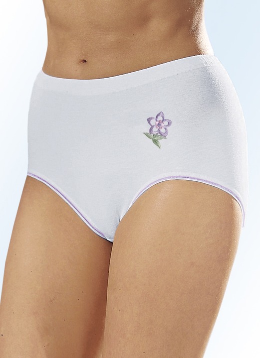 Slips - Speidel Fünferpack Slips mit Stickereimotiv Ansicht 2 Slips - Speidel Fünferpack Slips mit Stickereimotiv, in Größe 038 bis 056, in Farbe WEISS Ansicht 2