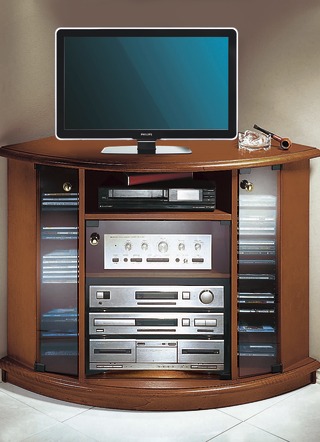 TV- & Hifi-Möbel - TV-Video-Eckwagen, in Farbe KIRSCHBAUM