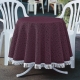 Gartentischdecken - Wind- und wetterfeste Gartentischdecke mit Fransenabschluss, in Größe 110 (Tischdecke, 110x140 cm) bis 190 (Tischdecke oval, 140x190 cm), in Farbe TANNE – Farbe BORDEAUX – Ansicht 1
