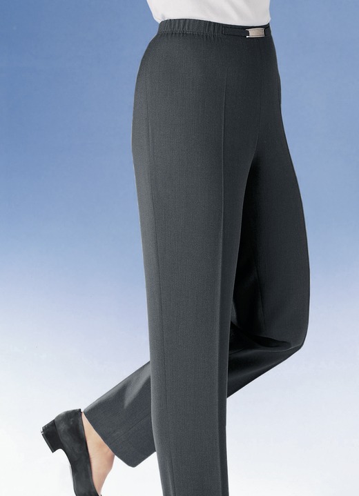 Hosen in Schlupfform - Hose mit Metallzier am Bund in 8 Farben, in Größe 018 bis 275, in Farbe MARINE Ansicht 4