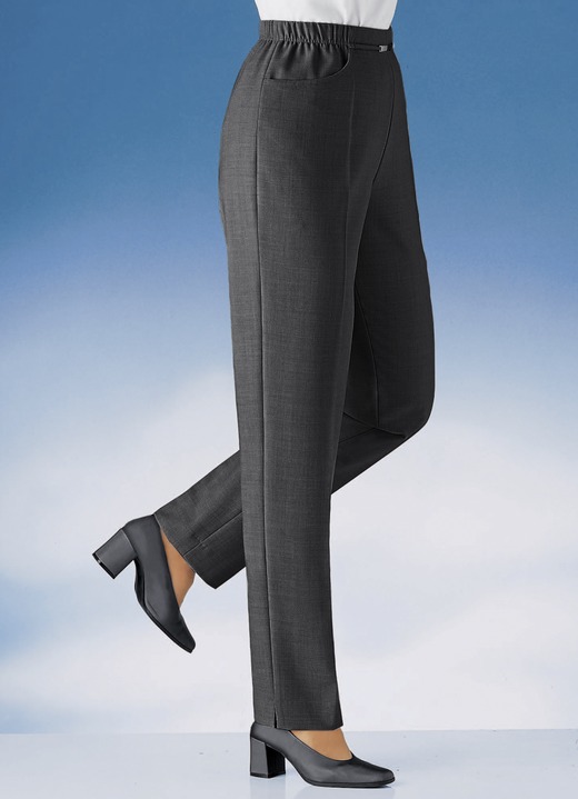 Hosen in Schlupfform - Hose in Schlupfform in 10 Farben, in Größe 019 bis 235, in Farbe RAUCHBLAU MEL. Ansicht 9