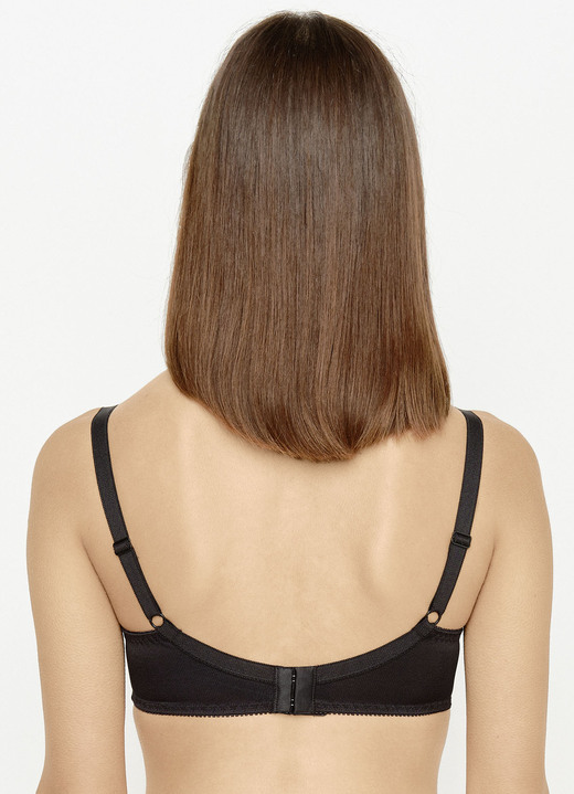 Bügel-BH - Susa Dirndl-BH mit Außenträgern, in Größe 070 bis 095, in Cup A, in Farbe WEISS Ansicht 4