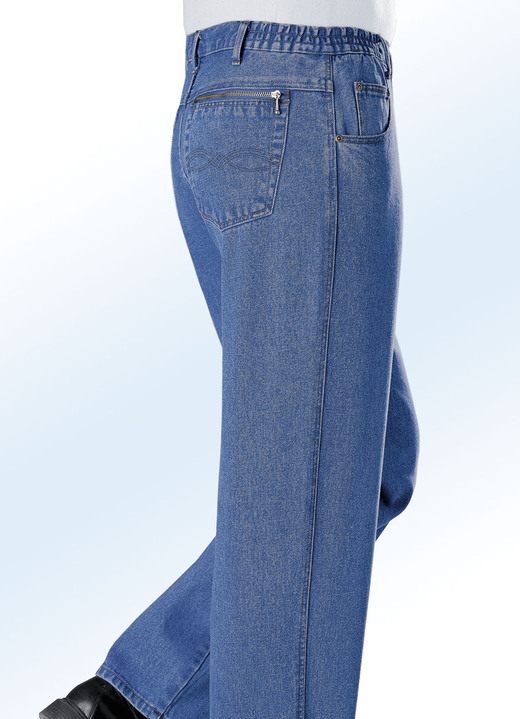 Jeans - Jeans mit Dehnbundeinsätzen in 3 Farben Jeans - Jeans mit Dehnbundeinsätzen in 3 Farben, in Größe 024 bis 062, in Farbe HELLJEANS
