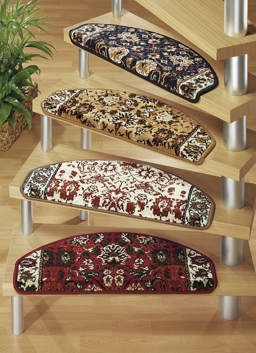 Teppiche - Florale Stufenmatten, in Größe 151 (2er-Pack) bis 325 (15er-Pack), in Farbe BLAU