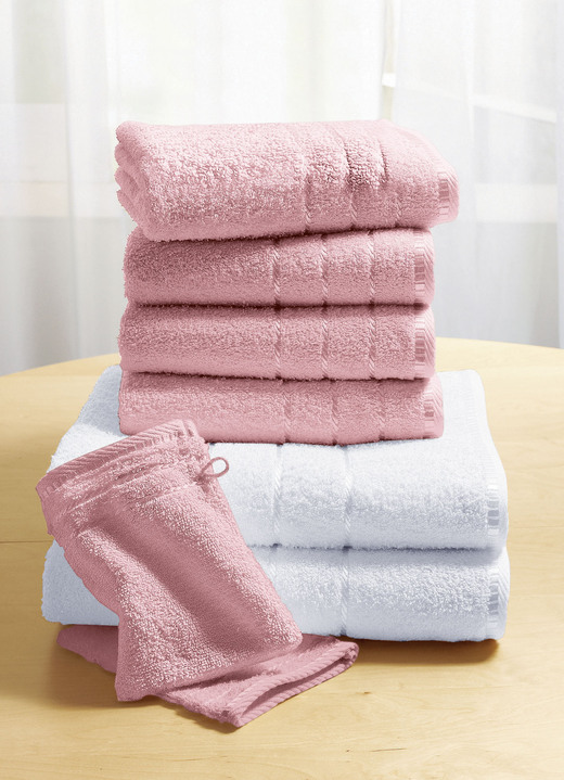 Handtücher - Weiche Walkfrottier-Handtücher aus dichtem Schlingenflor, in Größe 200 (2 Handtücher, 50x90 cm) bis 210 (10-teiliges Sparset), in Farbe HELLBLAU Ansicht 5