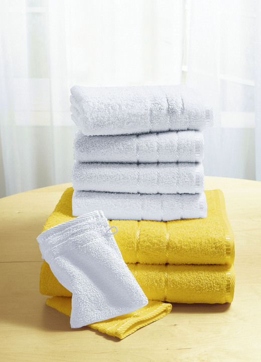 Handtücher - Weiche Walkfrottier-Handtücher aus dichtem Schlingenflor, in Größe 200 (2 Handtücher, 50x90 cm) bis 210 (10-teiliges Sparset), in Farbe HELLBLAU Ansicht 17