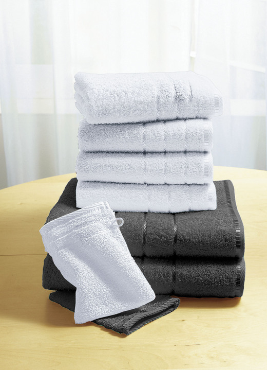 Handtücher - Weiche Walkfrottier-Handtücher aus dichtem Schlingenflor, in Größe 200 (2 Handtücher, 50x90 cm) bis 210 (10-teiliges Sparset), in Farbe HELLBLAU Ansicht 16