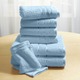 Handtücher - Weiche Walkfrottier-Handtücher aus dichtem Schlingenflor, in Größe 200 (2 Handtücher, 50x90 cm) bis 210 (10-teiliges Sparset), in Farbe HELLBLAU