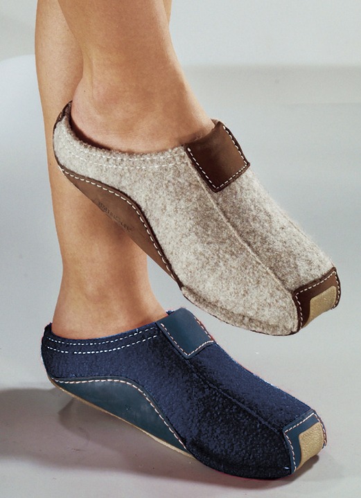 Hausschuhe - HAFLINGER Hausschuh, Walkstoff aus Schurwolle, in Größe 036 bis 046, in Farbe ZIEGELROT Ansicht 2