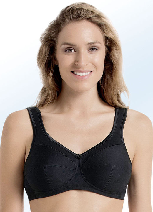 Soft-BH - Anita Entlastungs-BH mit Baumwoll-Pikee, in Größe 075 bis 120, in Cup D, in Farbe WEISS Ansicht 13