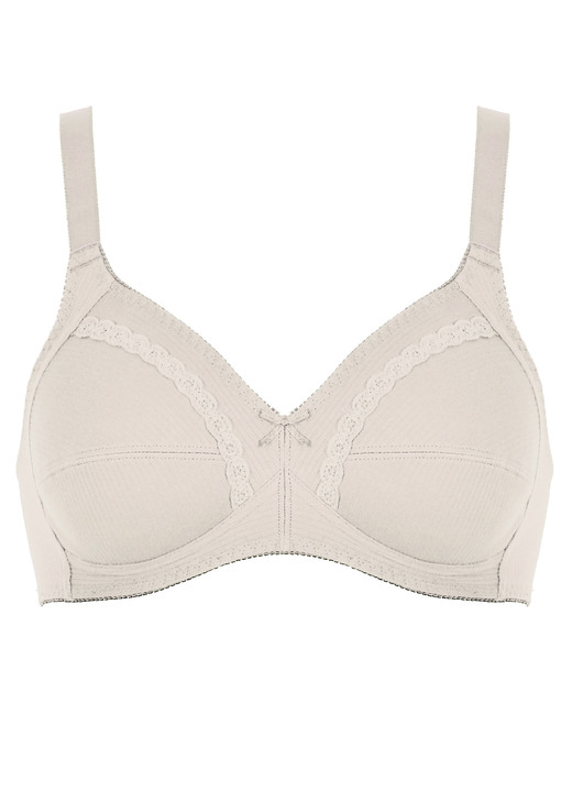 Soft-BH - Naturana Zweierpack  BH mit dekorativem Spitzenband in den Cups Ansicht 4 Soft-BH - Naturana Zweierpack  BH mit dekorativem Spitzenband in den Cups, in Größe 075 bis 100, in Cup C, in Farbe 2X WEISS Ansicht 4
