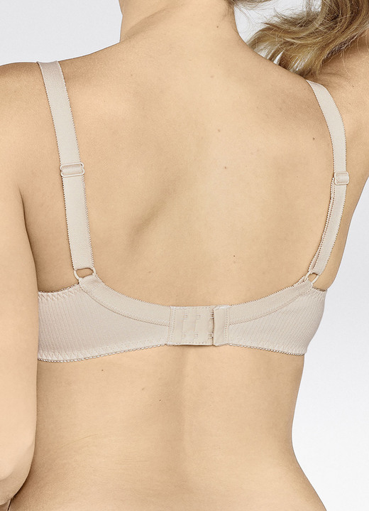 Soft-BH - Naturana Zweierpack  BH mit dekorativem Spitzenband in den Cups, in Größe 075 bis 100, in Cup B, in Farbe 2X WEISS Ansicht 6