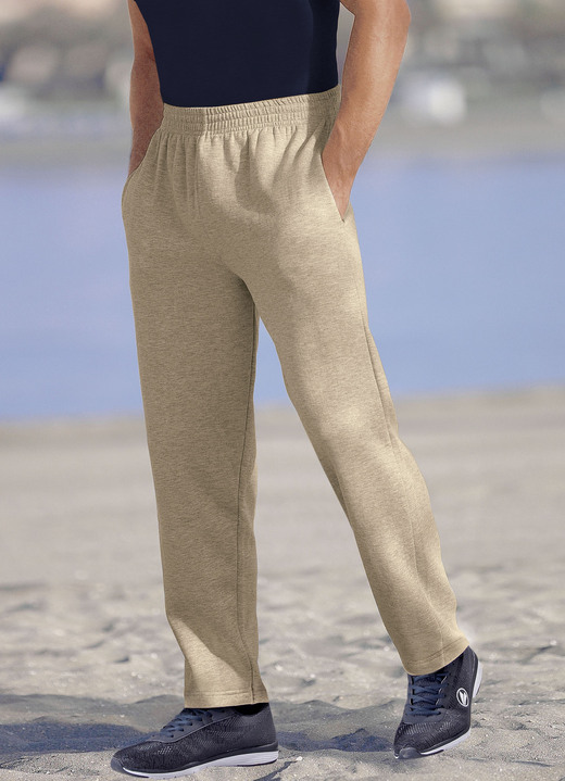 Freizeithosen - Jogginghose aus reiner Baumwolle in 5 Farben, in Größe 046 bis 058, in Farbe MARINE Ansicht 3