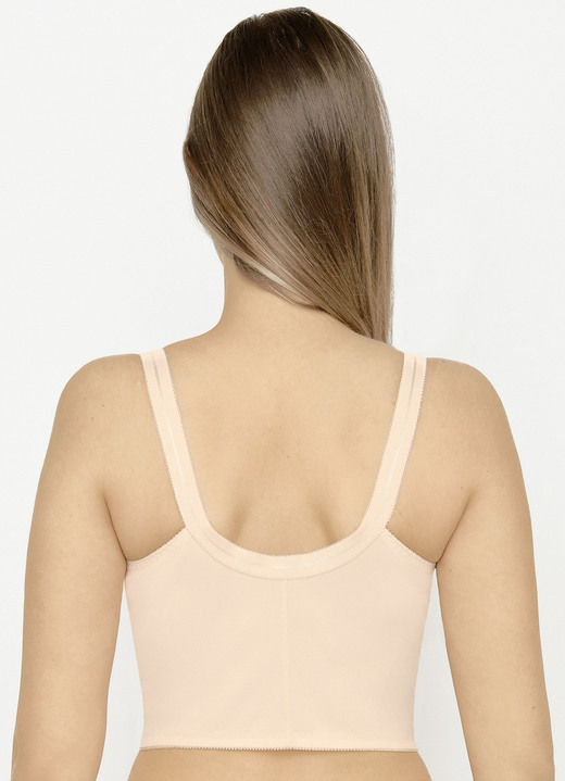 Wäsche - Susa BH in langer Form, mit Vorderverschluss, in Größe 085 bis 125, in Cup C, in Farbe WEISS Ansicht 5