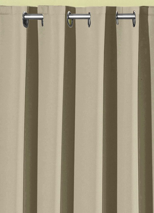 Klassisch - Pflegeleichte Energiespar-Verdunkelungs-Schals, in Größe 119 (H150xB140 cm) bis 271 (H245xB140 cm), in Farbe CAMEL, in Ausführung Mit Schlaufen Ansicht 6