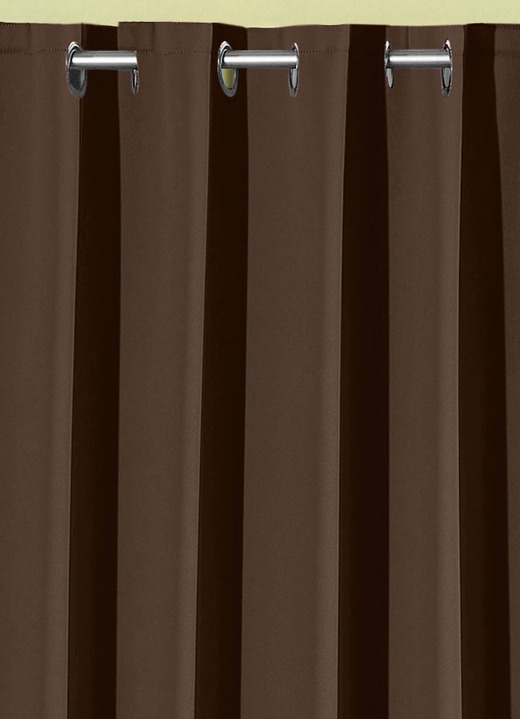 Klassisch - Pflegeleichte Energiespar-Verdunkelungs-Schals, in Größe 119 (H150xB140 cm) bis 271 (H245xB140 cm), in Farbe CAMEL, in Ausführung Mit Schlaufen Ansicht 10