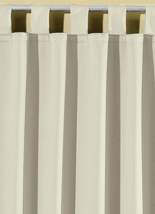 Klassisch - Pflegeleichte Energiespar-Verdunkelungs-Schals, in Größe 119 (H150xB140 cm) bis 271 (H245xB140 cm), in Farbe CAMEL, in Ausführung Mit Schlaufen Ansicht 31