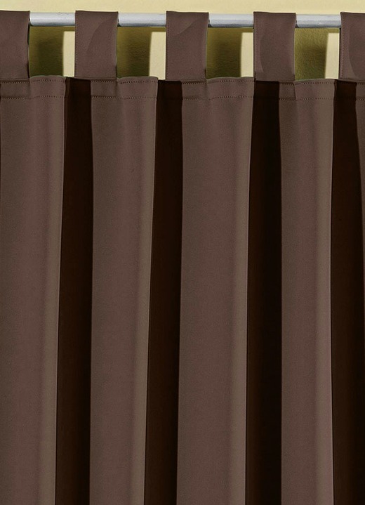 Klassisch - Pflegeleichte Energiespar-Verdunkelungs-Schals, in Größe 119 (H150xB140 cm) bis 271 (H245xB140 cm), in Farbe CAMEL, in Ausführung Mit Schlaufen Ansicht 9