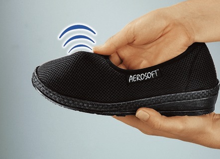 Stiefel & Stiefeletten - Klima-Klettschuh mit durchgehender, patentierter Filzschalensohle – Farbe SCHWARZ – Ansicht  Stiefel & Stiefeletten - Klima-Klettschuh mit durchgehender, patentierter Filzschalensohle, in Größe 036 bis 046, in Farbe SCHWARZ, in Ausführung Klima-Klett-Pantolette – Farbe SCHWARZ – Ansicht