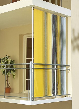 Sichtschutz - Balkon-Seitensichtschutz, in Größe 120 (Breite 120 cm) bis 150 (Breite 150 cm), in Farbe GRÜN-BEIGE