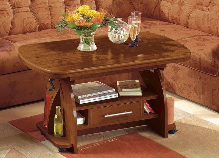 Couchtische - Couchtisch mit Schublade Ansicht 5 Couchtische - Couchtisch mit Schublade, in Farbe BUCHE, in Ausführung Feste Platte, Höhe 46 cm Ansicht 5