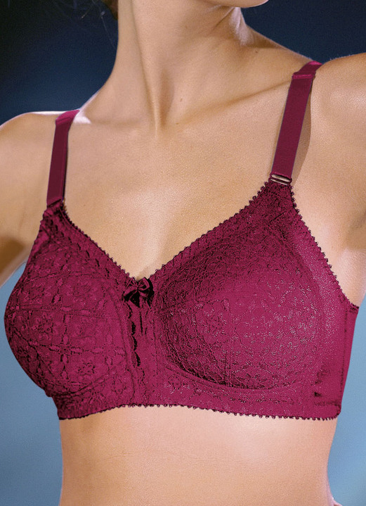 Soft-BH - Format BH mit unterlegten Spitzencups, in Größe 075 bis 110, in Cup F, in Farbe BLEU Ansicht 4