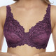 Bügel-BH - Viania Bügel-BH mit Stickereispitze, in Größe 080 bis 100, in Cup B, in Farbe WEISS – Farbe BROMBEER – Ansicht 1
