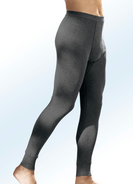 - Permatherm Zweierpack Unterhosen, lang, Winterwäsche, in Größe 004 bis 010, in Farbe 1X ANTHRAZIT MELIERT, 1X INDIGO MELIERT