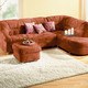 Sessel - Polstermöbel in verschiedenen Bezugsvarianten – Farbe TERRA – Ansicht 1 Sessel - Polstermöbel in verschiedenen Bezugsvarianten, in Farbe BEIGE, in Ausführung Hocker – Farbe TERRA – Ansicht 1