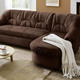 Sessel - Polstermöbel in verschiedenen Bezugsvarianten – Farbe MOKKA – Ansicht 5 Sessel - Polstermöbel in verschiedenen Bezugsvarianten, in Farbe BEIGE, in Ausführung Hocker – Farbe MOKKA – Ansicht 5