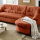 Sessel - Polstermöbel in verschiedenen Bezugsvarianten – Farbe TERRA – Ansicht 3 Sessel - Polstermöbel in verschiedenen Bezugsvarianten, in Farbe BEIGE, in Ausführung Hocker – Farbe TERRA – Ansicht 3