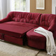 Sessel - Polstermöbel in verschiedenen Bezugsvarianten – Farbe BORDEAUX – Ansicht 4 Sessel - Polstermöbel in verschiedenen Bezugsvarianten, in Farbe BEIGE, in Ausführung Hocker – Farbe BORDEAUX – Ansicht 4
