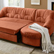 Sessel - Polstermöbel in verschiedenen Bezugsvarianten – Farbe TERRA – Ansicht 4 Sessel - Polstermöbel in verschiedenen Bezugsvarianten, in Farbe BEIGE, in Ausführung Hocker – Farbe TERRA – Ansicht 4
