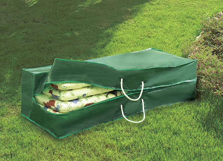 Gartengeräte und Zubehör - Schutzhüllen für Gartenmöbel und Polsterauflagen, in Farbe GRAU, in Ausführung Tasche für 4 Hochlehner-Auflagen Ansicht 1