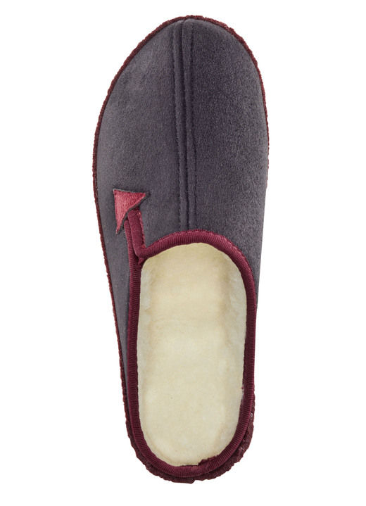 Hausschuhe - Atmungsaktive Damen-Hauschuhe, mit Gummizug, in Größe 036 bis 043, in Farbe BORDEAUX-SCHWARZ Ansicht 5