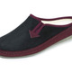 Hausschuhe - Atmungsaktive Damen-Hauschuhe, mit Gummizug, in Größe 036 bis 043, in Farbe BORDEAUX-SCHWARZ – Farbe SCHWARZ-BORDEAUX – Ansicht 1